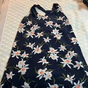 Navy blue floral sundress